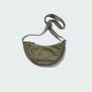 Uniqlo Olive Corduroy Round Mini Shoulder Bag
